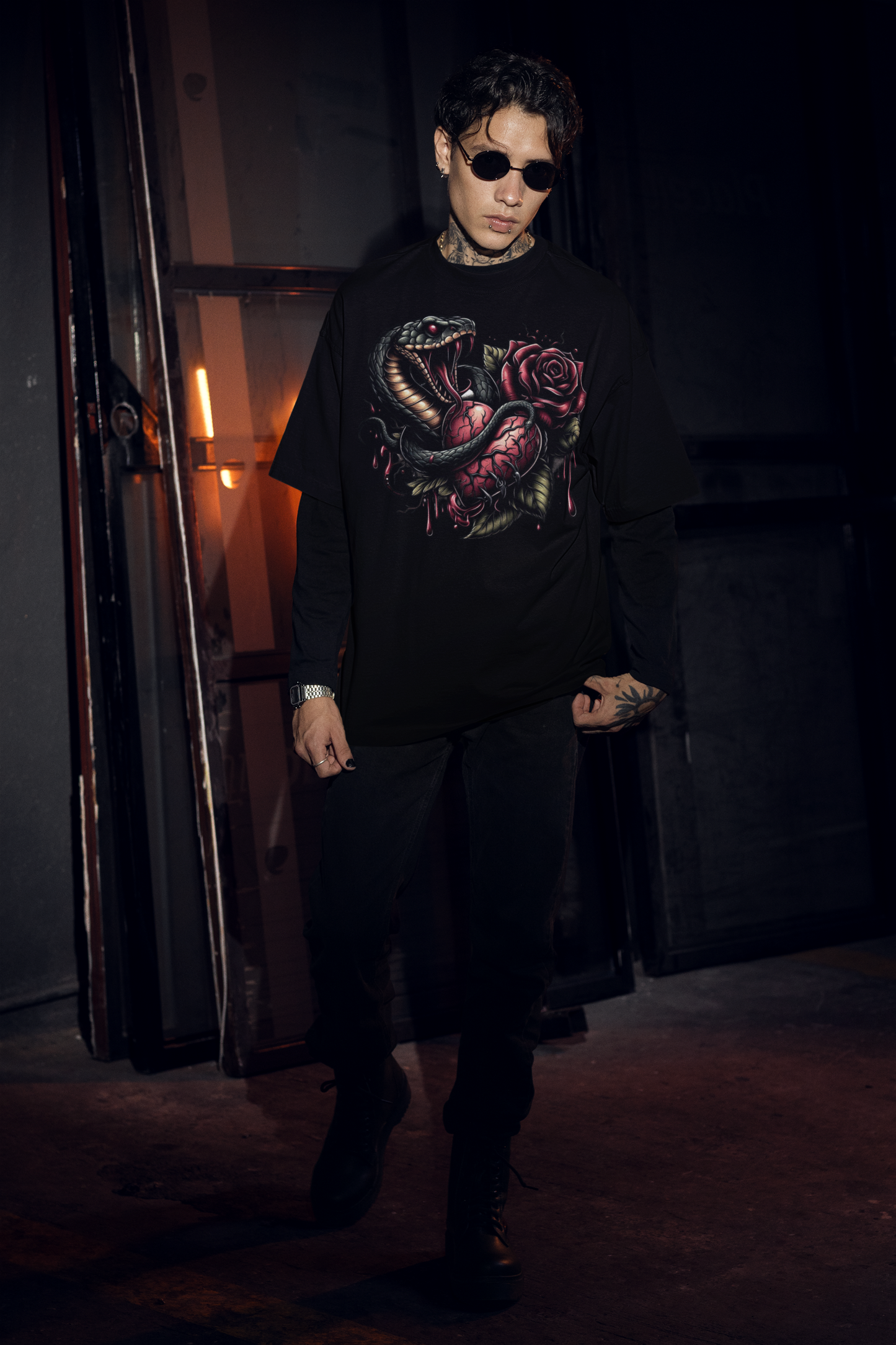 Serpent's Embrace- Oversized Tee